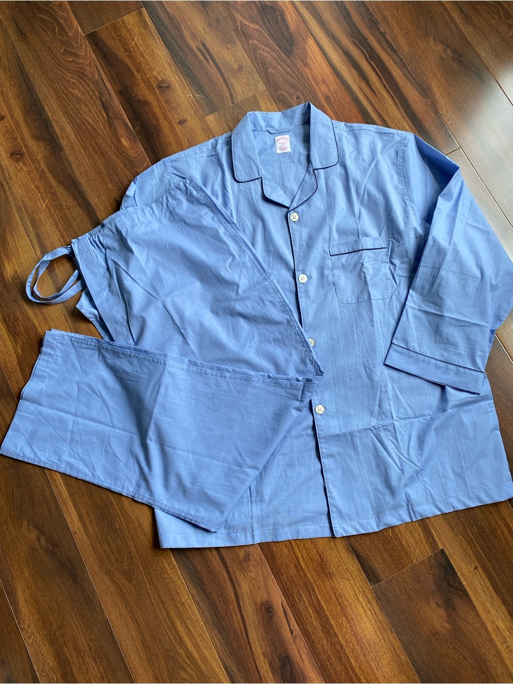 Brooks Brothers All Cotton Lightweight 2 Piece Pajama Set Long Sleeve XXL